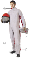 Костюм абразивоструйщика CONTRACOR, замша / хлопок, без перчаток р-р 60 (XXXL)